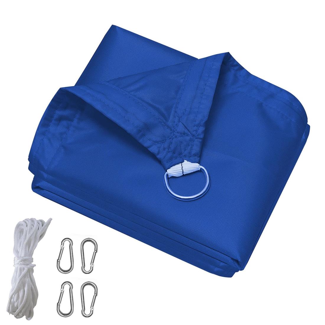 晨陽小店 サンシェード 防水 3M*6M 日除けシェード 青 雨よけ 遮光ネット 屋外 庭 ベランダ 目隠し 400..