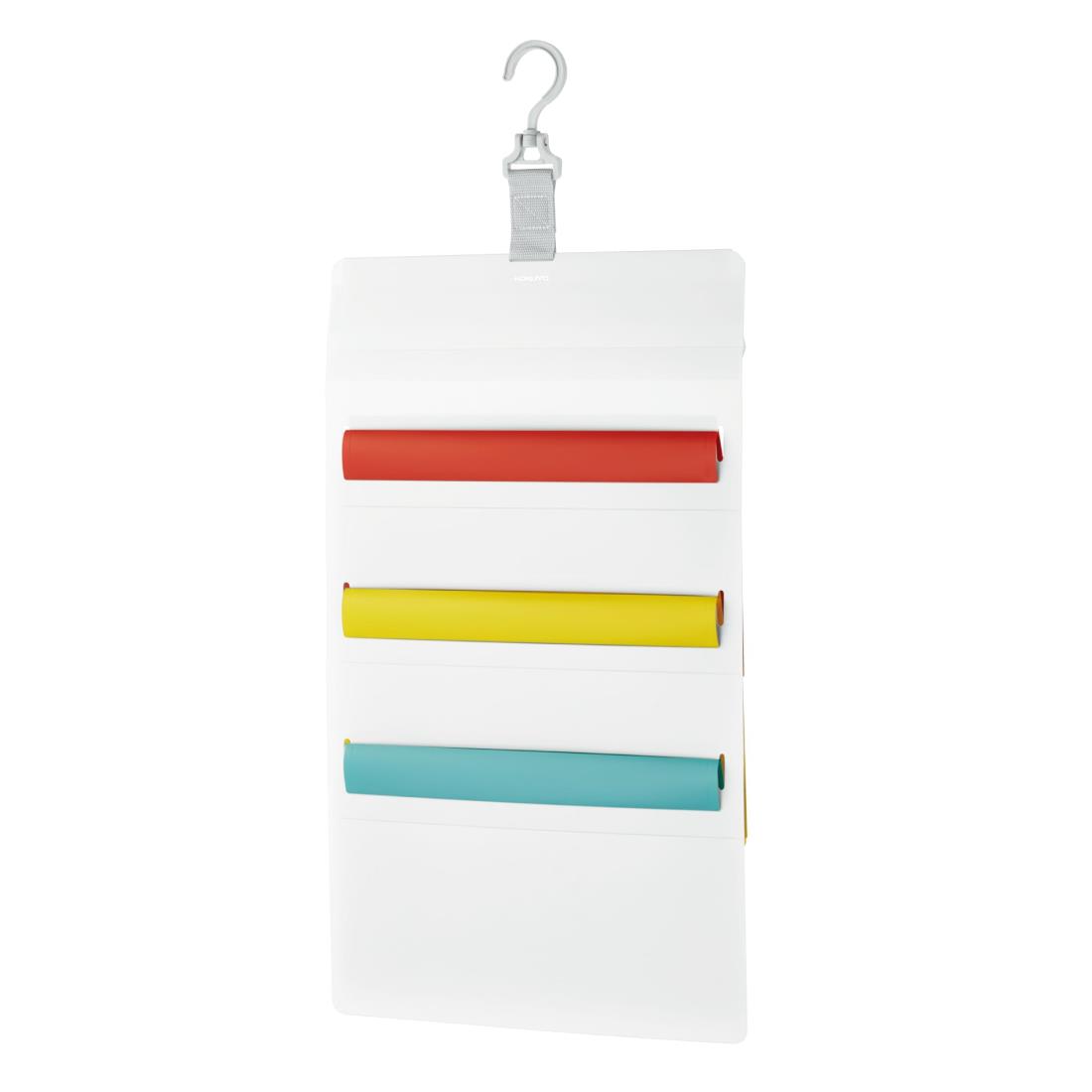 コクヨ 壁掛けポケット さっと出し入れできる 書類用 3ポケット ウォーム フ-KPM30-4