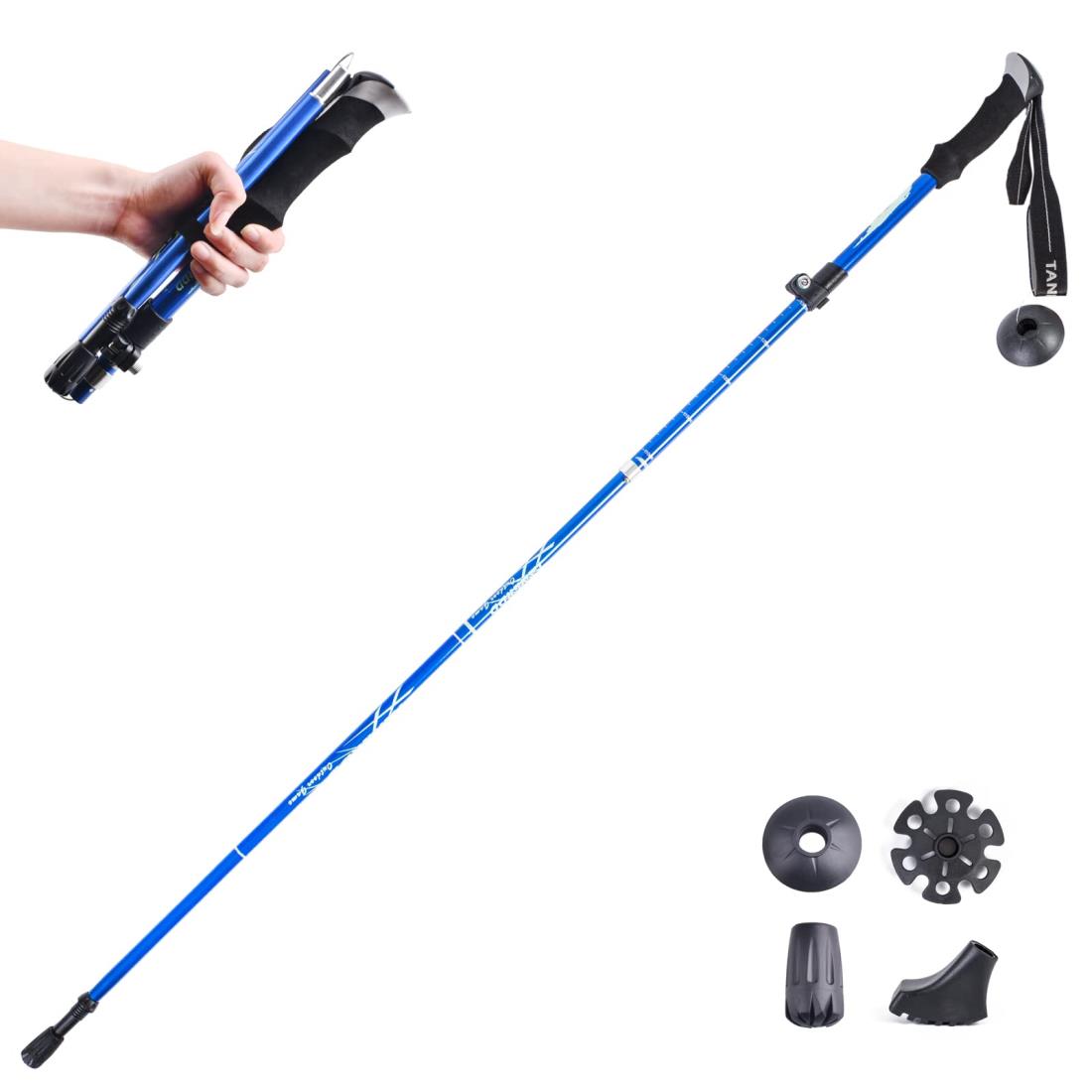 TRIWONDER トレッキングポール 折りたたみ 登山ストック ウォーキングポール 軽量アルミ製 コンパクト ..