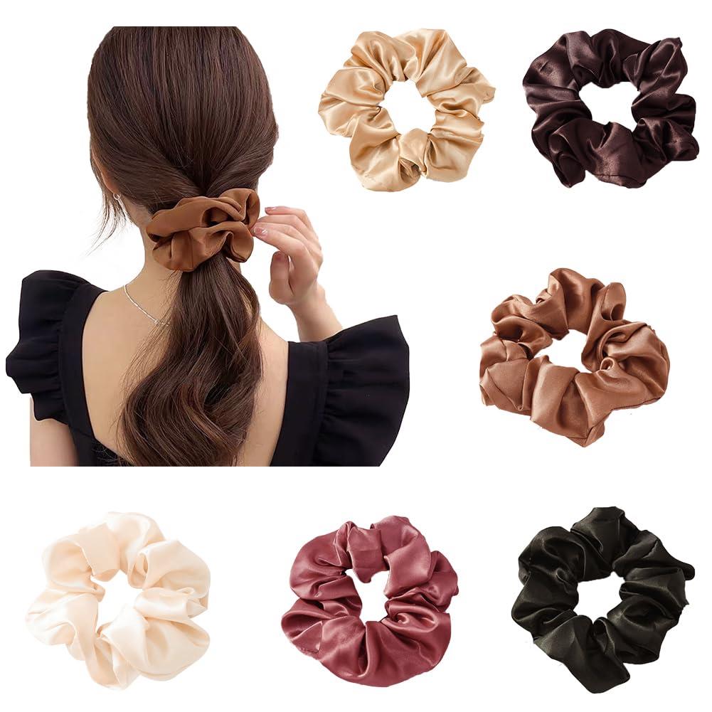 FASELE ヘアゴム 髪ゴム シュシュ シルク風 ヘアアクセサリー エ レガ ン ト 髪飾り 女性 優しい おし..
