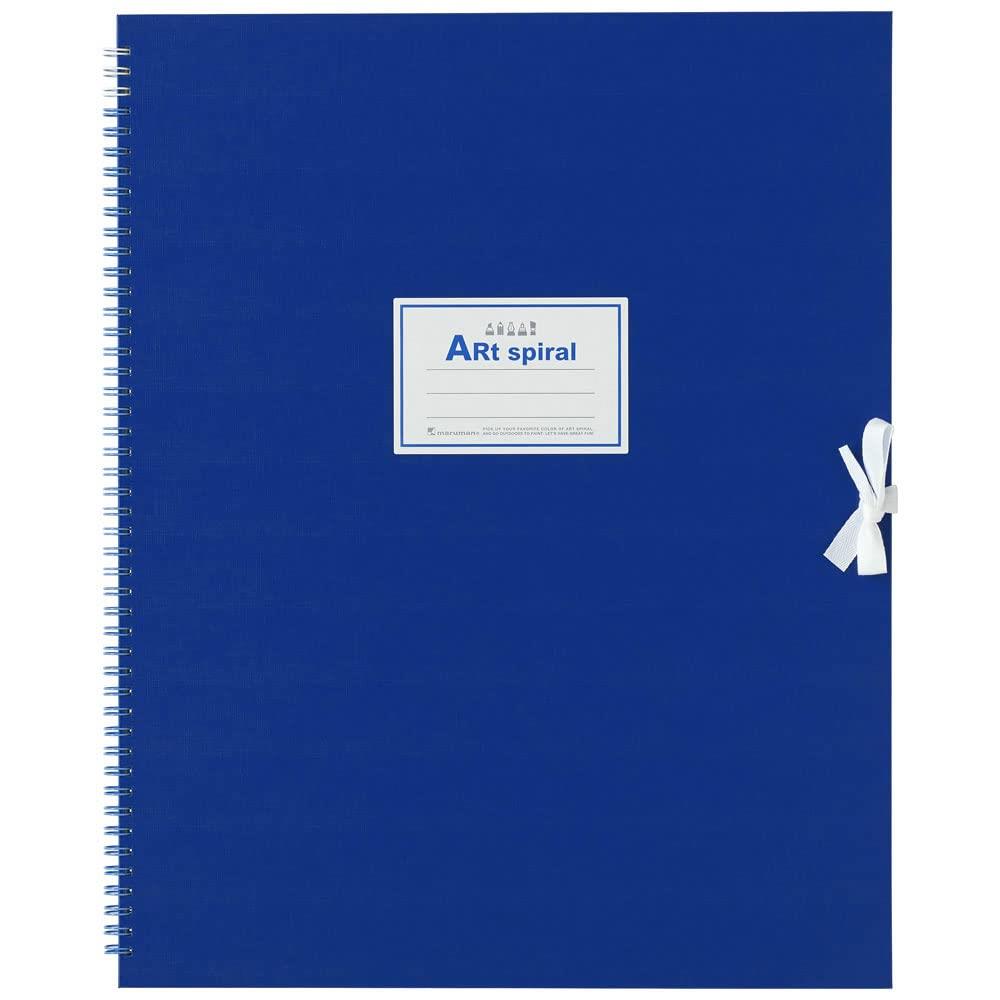 マルマン スケッチブック F6 アートス パ イ ラ ル 画用紙 厚口 ブルー 24枚 S316-02