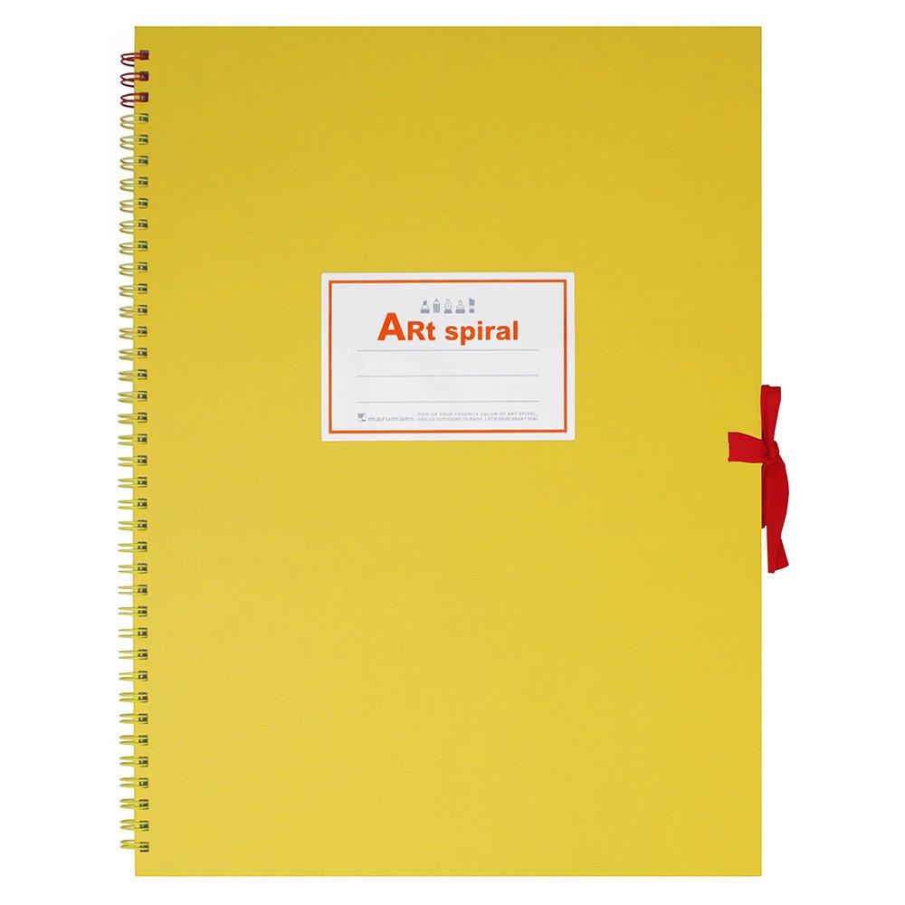 マルマン スケッチブック F6 アートス パ イ ラ ル 画用紙 厚口 イエ ロー 24枚 S316-04