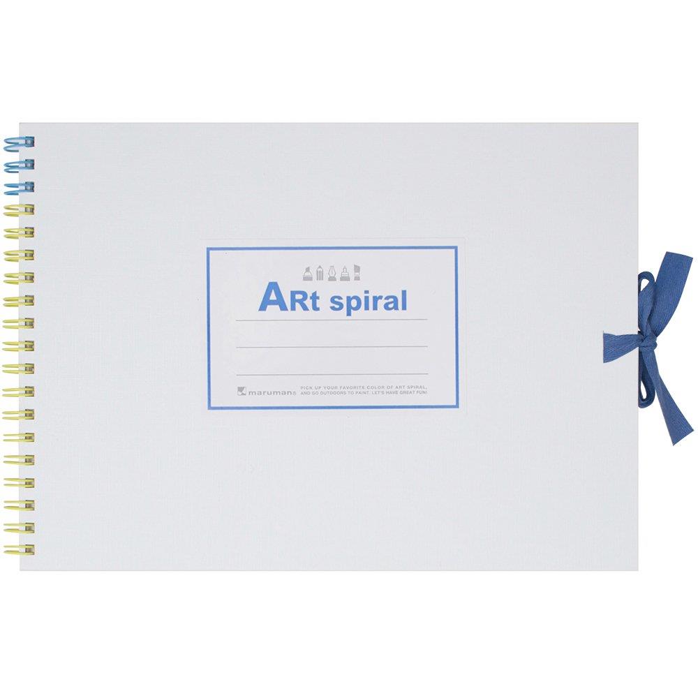 マルマン スケッチブック アートス パ イ ラ ル F1 厚口画用紙 24枚 ホワイト S311-06