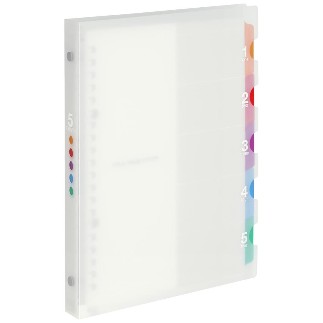 マルマン ルーズリーフ バインダー A5 ファイブチャート 20穴 クリア F417