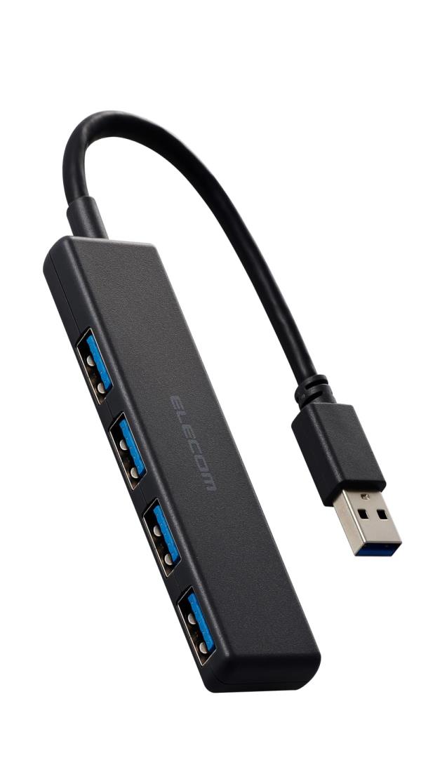 エレコム USBハブ USB3.0 バスパワー 4ポート ブラック U3H-H040BK
