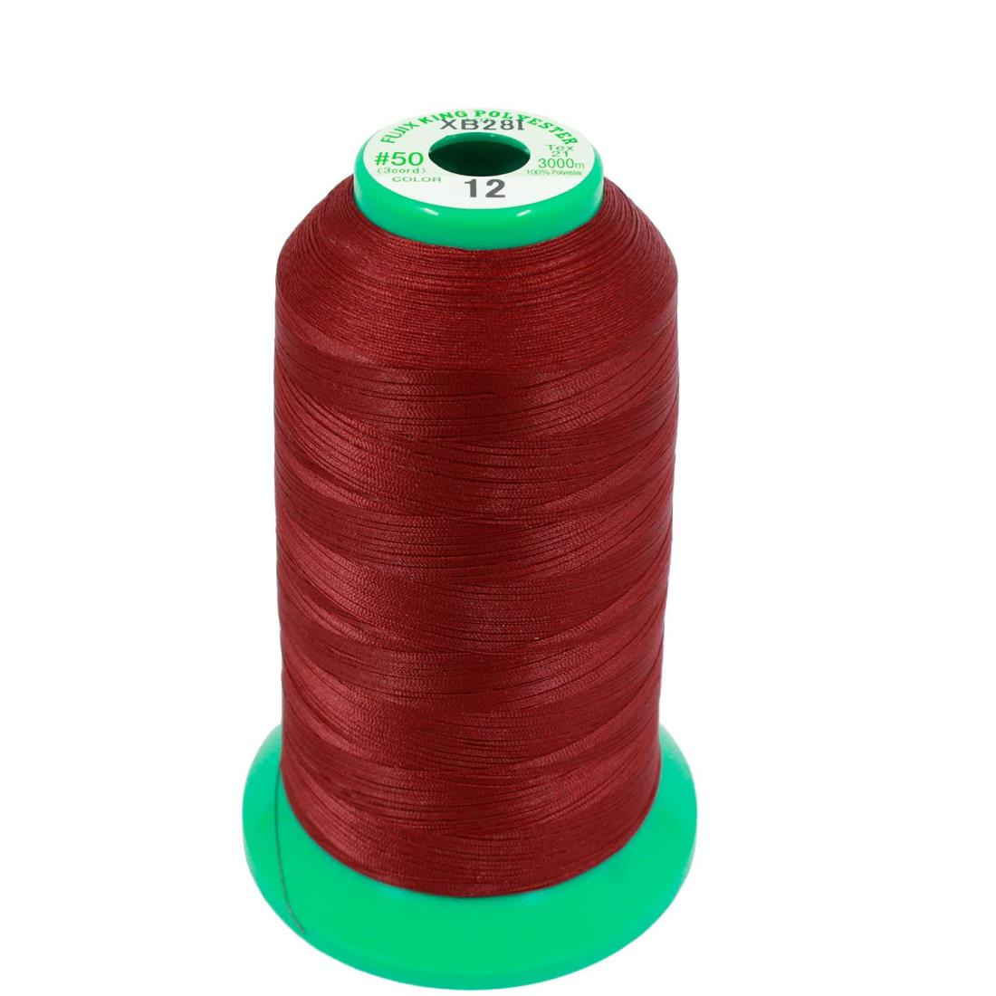 Sewing Threads - FUJIX(フジックス) 業務用 キング ポリエステル ミシン糸 50番 普通地 3000m col.12