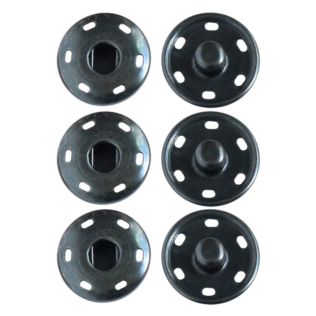 日本紐釦貿易(Nippon Chuko) ビッグスナップ 黒ニッケル 25mm 3組 ISZ-25-BN 手芸用品 ボタン・フック ..