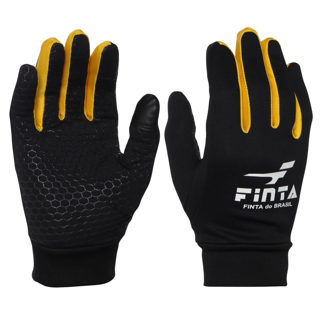 フィンタ サッカー フィールドグローブ FT3514 ((4100)イエ ロー×ホワイト, ジュニアフリー)