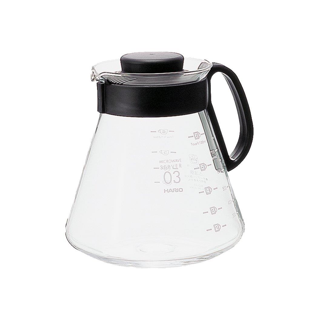 HARIO (ハリオ) V60 レンジサーバー 800ml 2~6杯用 ブラック コーヒー ハンドドリップ 耐熱ガラス 日本製 XVD-80B