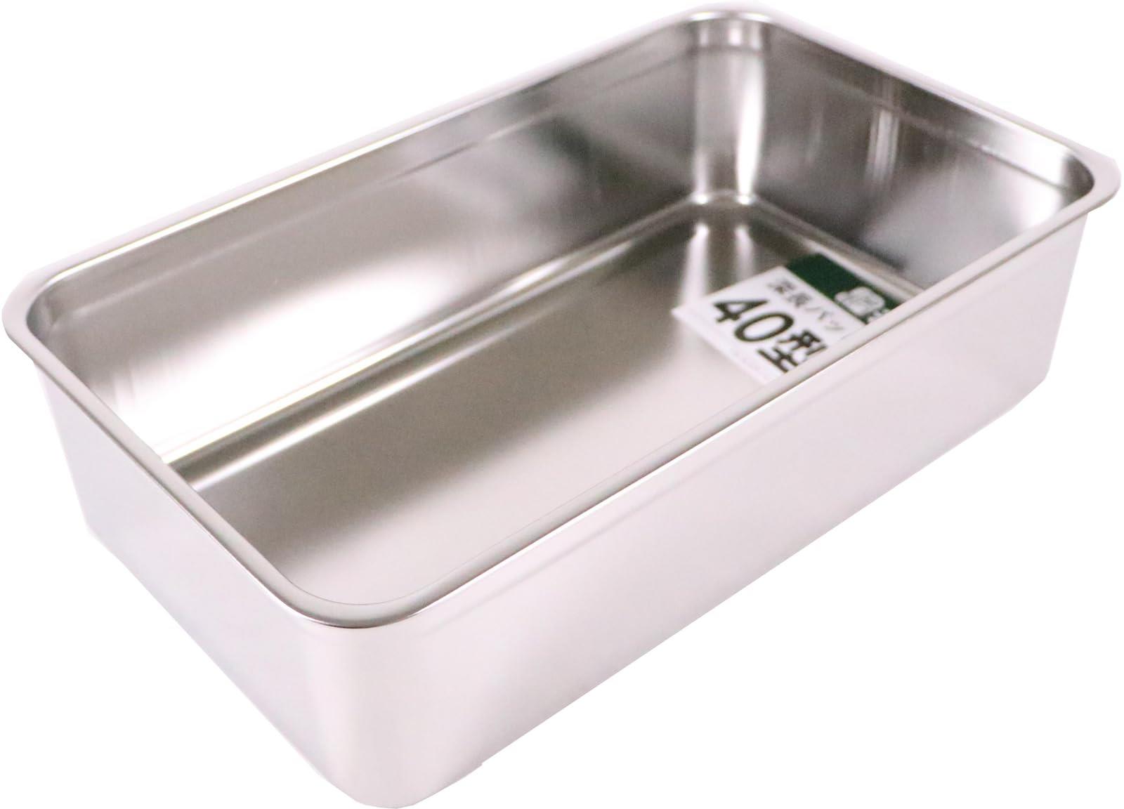 本間冬治工業 深型長バット 40型 18-8ステンレス 日本 ABT37040