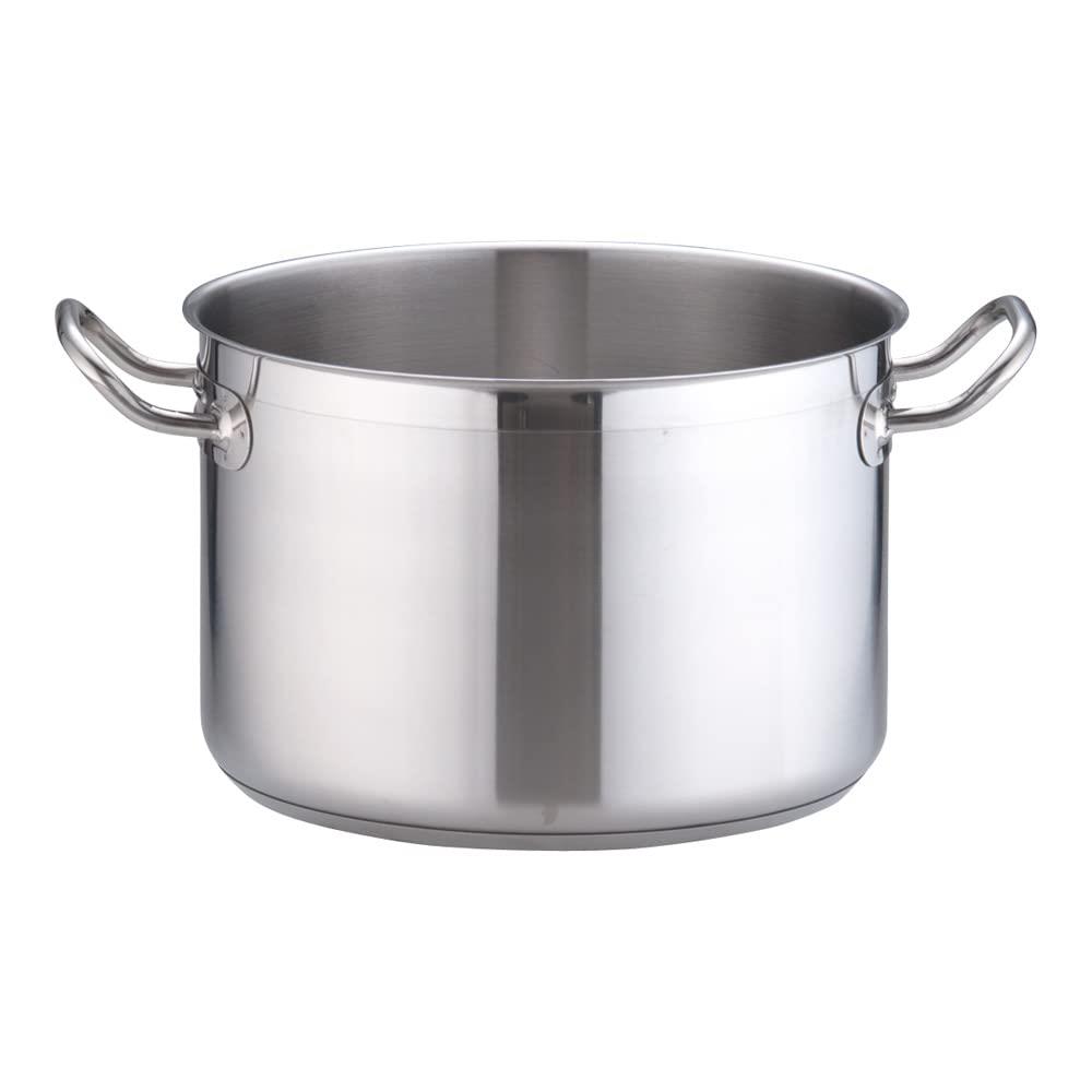 遠藤商事 業務用 TKG PRO 半寸胴鍋(蓋なし) 26cm 電磁調理器対応 ステンレススチール AHV6426