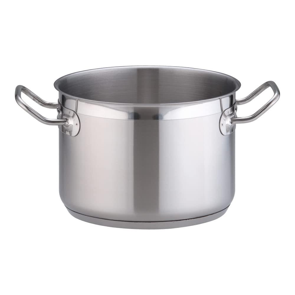 遠藤商事 業務用 TKG PRO 半寸胴鍋(蓋なし) 20cm 電磁調理器対応 ステンレススチール AHV6420