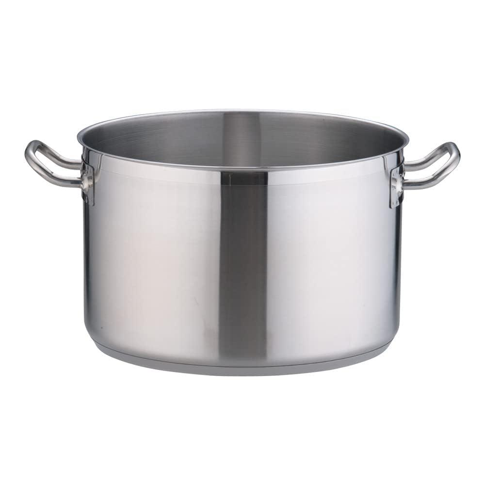 遠藤商事 業務用 TKG PRO 半寸胴鍋(蓋なし) 34cm 電磁調理器対応 ステンレススチール AHV6434