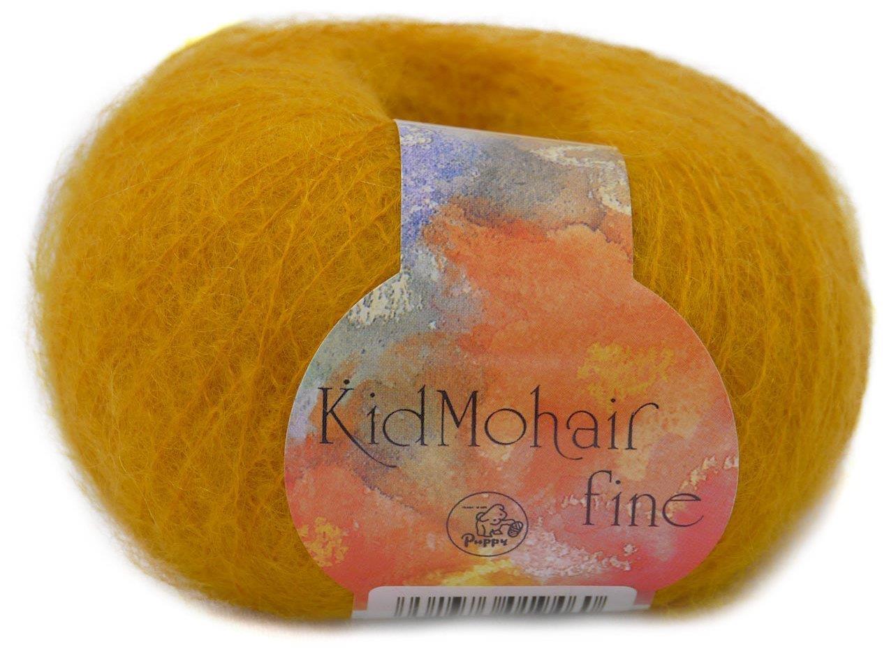 パピー キッドモヘア ファイン 毛糸 極細 56 イエ ロー 系 25g 約225m 10000009