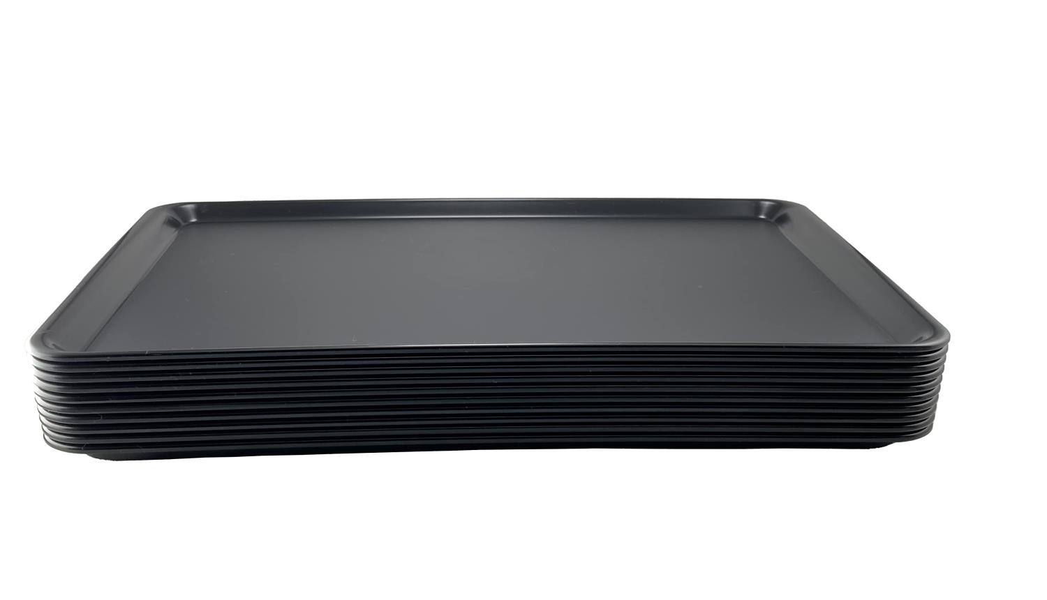 【ネット限定】【業務用 セット】 蝶プラ工業 プルアップトレー W36×D25×H1.7cm ブラック 3525 ノンスリップ加工 10枚セット 日本製