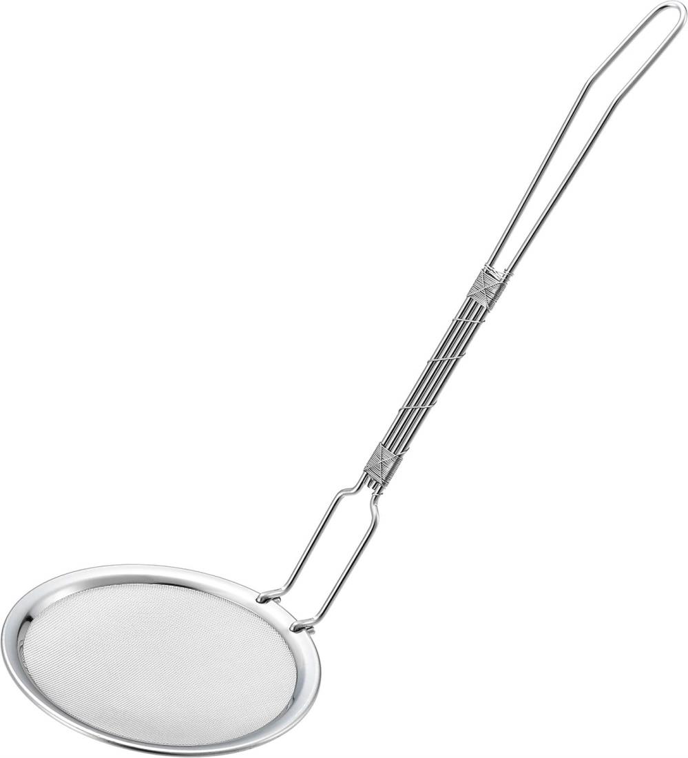 ヨシカワ 日本製 全長20.5×径8cm あく取り 手巻き柄 あくとり 料理のいろは シルバー YJ2812