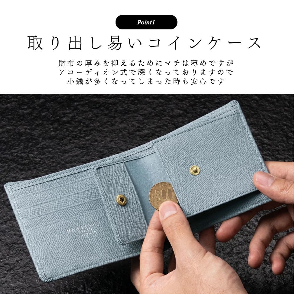 財布 二つ折り ミニ財布 セカンド 男性 小銭 男性 メンズ ギフト 本革 レザー プレ...