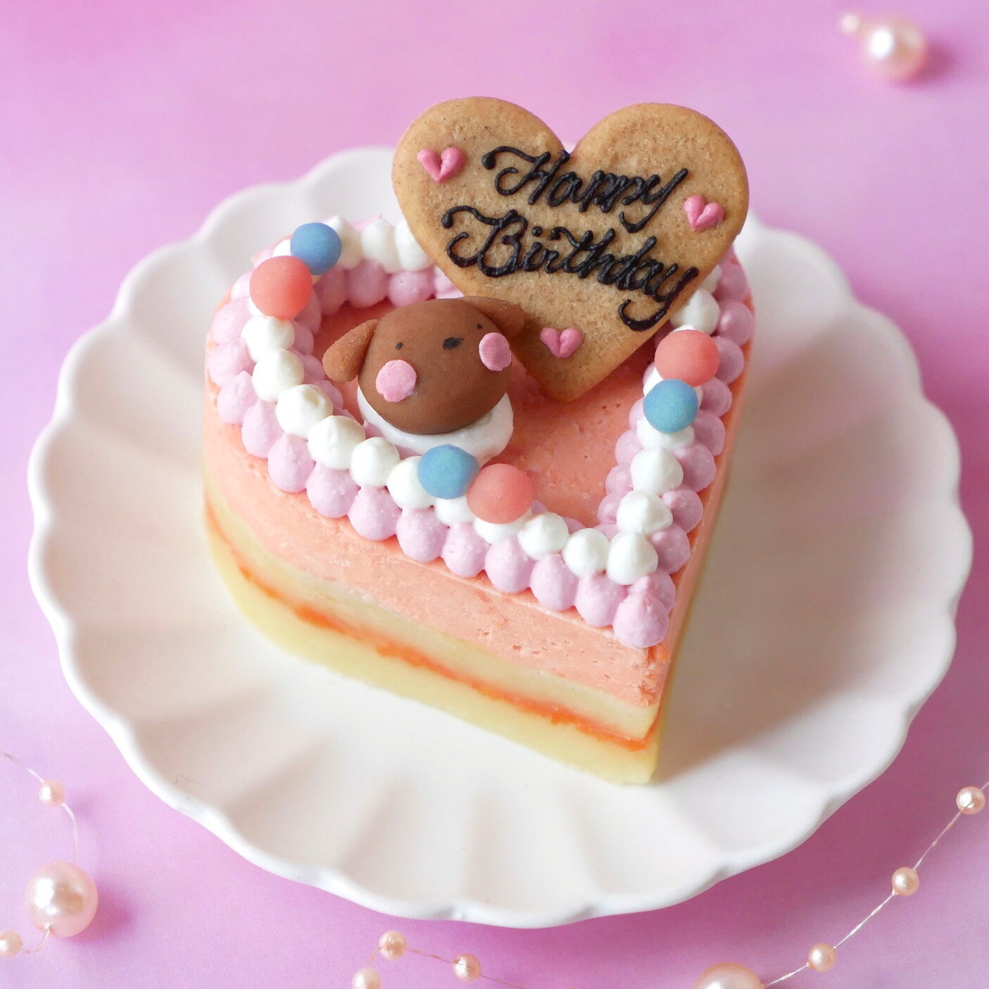 犬 猫 無添加 手作り 誕生日 ケーキ 「 ハッピープチLOVE 」 猫用 犬用 乳糖フリー 安心 安全 魚 サーモン 新鮮 バースデー 小型犬 おやつ 手作りごはん プレゼント ペットケーキ 犬のケーキ 犬用誕生日ケーキ ペット用ケーキ 生乳100％ 人気 おすすめ 送料無料