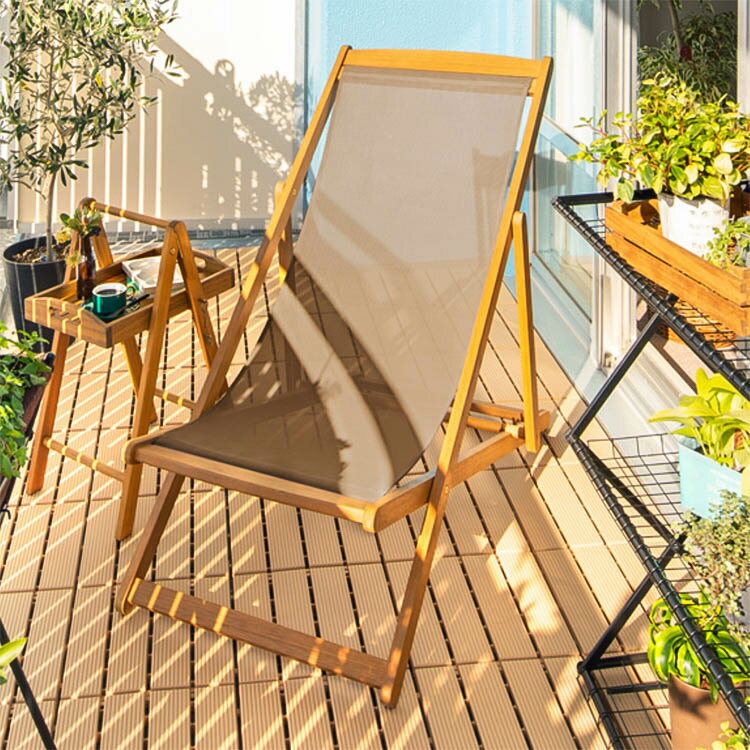 \送料無料/折りたたみ式 キャリー デッキチェアー【MWF-33C】キャリー デッキ チェア ベンチ イス ガーデンファニチャータカショー 屋外