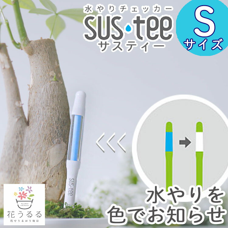 水やりチェッカー【サスティー S】同梱なら追加送料なし・メール便OK (水分計 サスティ 植物 観葉植物 鉢植え 寄せ植え 胡蝶蘭 花 植木鉢 鉢 ハンギングバスケット 水 チェック 家庭用 水分 水やり チェッカー sustee sus-tee キャビノチェ)