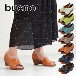 BUENO SHOES ブエノシューズ サンダル トルコ製 オープントゥサイドカットサンダル【J2410】ウエッジソールサンダル オープントゥサンダル 痛くない おしゃれ