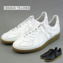 【特典付き】【再入荷】GERMAN TRAINER ジャーマントレーナー レースアップ スニーカー ローカット 【1183AL】 ホワイト レザースニーカー　ジャーマントレーナー メンズ レディース ユニセックス