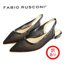 【訳あり】FABIO RUSCONI ファビオルスコーニ バッグストラップメッシュパンプス s-6043-nero999-gesso (NERO 999 GES...