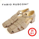 【訳あり】FABIO RUSCONI ファビオルスコーニ ミュール ストラップ グルカサンダル グルカ スクエアトゥ フラット 楽 ローヒール レディース 本革...