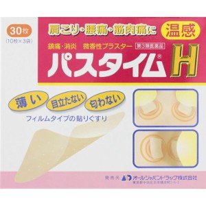 【第3類医薬品】【2個セット】パスタイムH　温感　30枚入