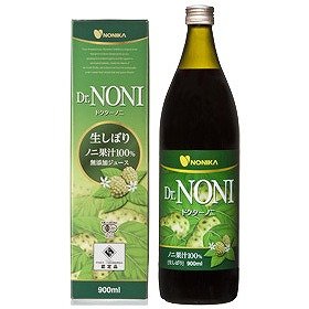 【12本セット】サーブ Dr.NONI(ドクター・ノニ) 生しぼり 100%ジュース 900ml (4560247367084-12)