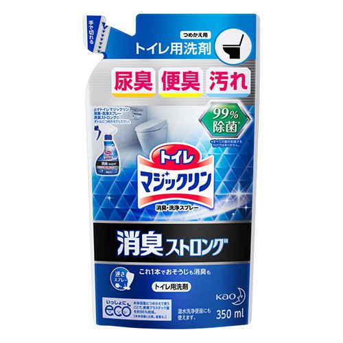 花王　トイレマジックリン消臭・洗浄スプレー 消臭ストロング つめかえ用 350ml(4901301311863)【メール便発送】