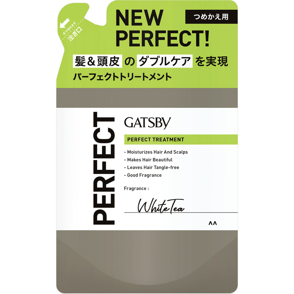 【つめかえ2種セット】マンダム ギャツビー GATSBY パーフェクトシャンプー・トリートメント つめかえ用 各300mL (4902806118797-810)