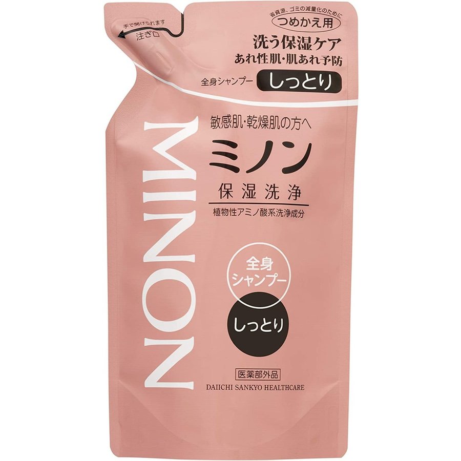 第一三共　ミノン全身シャンプーしっとりタイプ詰替 380ml【メール便発送】