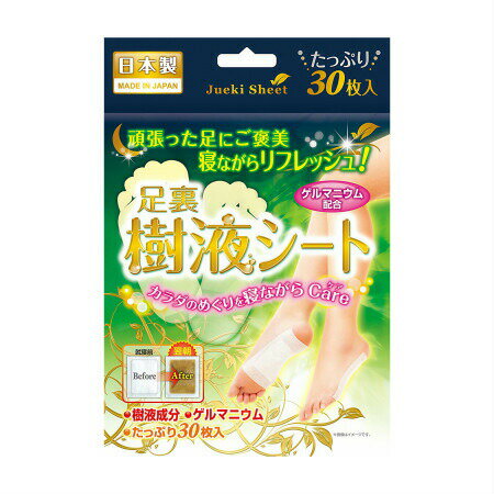 足裏樹液シート 30枚(15組)入 【2個セット】(4989933905537-2) 足裏樹液シート 30枚(15組)入 【2個セット】(4989933905537-2)