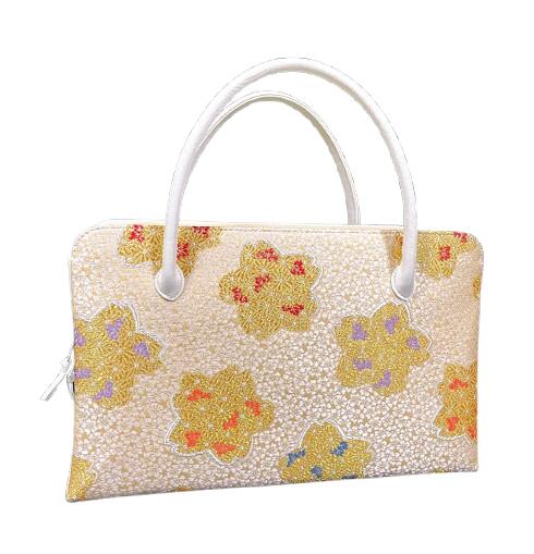 Other - 和装バッグ　利休バック金襴織物　桜と菊商品番号 A-23
