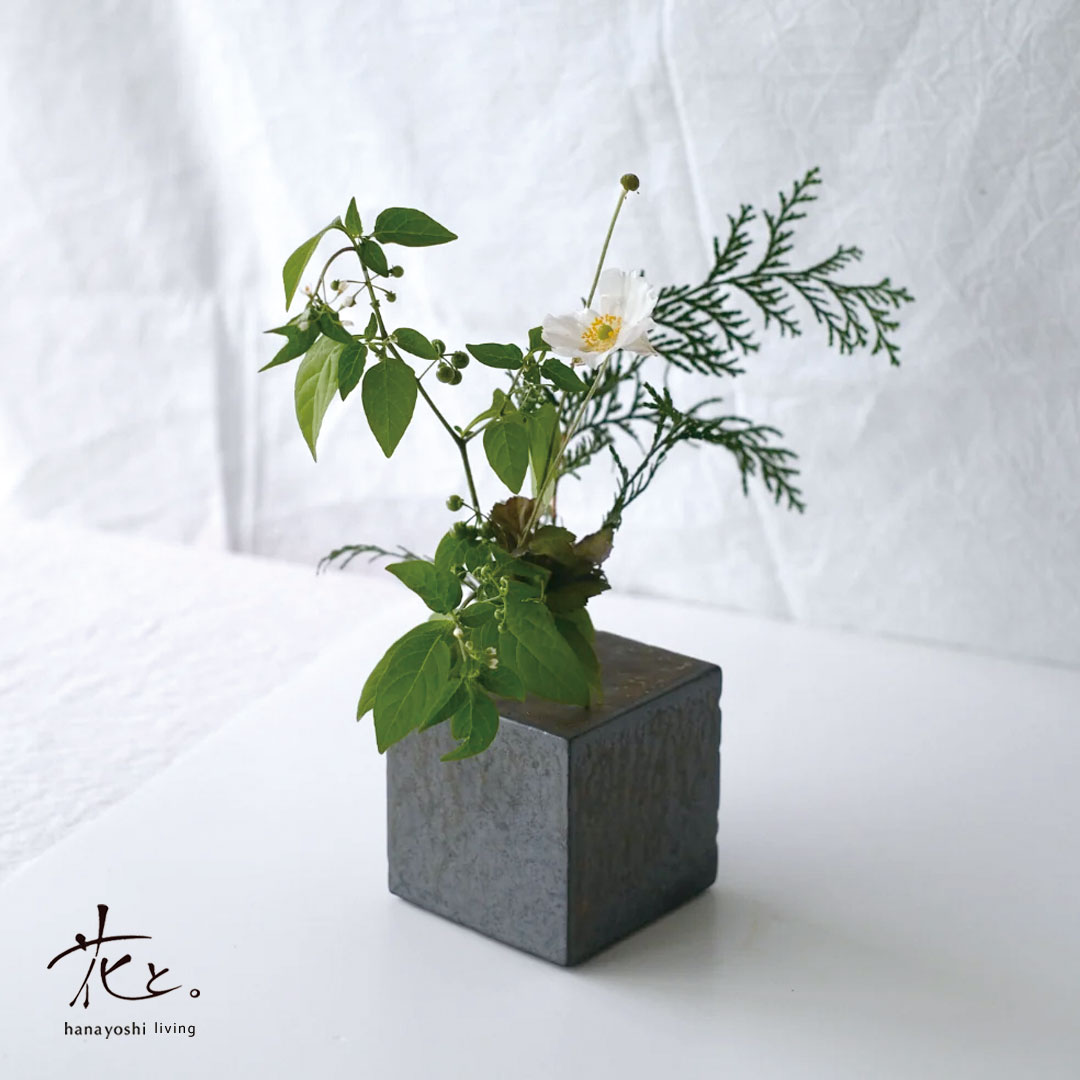 Rakuten - フラワーベース 角さん 金雨-きんう- 薄型 和モダン 花器 花瓶 インテリア グリーン フラワー 植物 自宅用 室内 ガラス おしゃれ 一輪挿し モダン 山型 一輪挿し 玄関 リビング 窓辺 インテリア 雑貨 小さめ 円形 透明 資材 PY 花と。