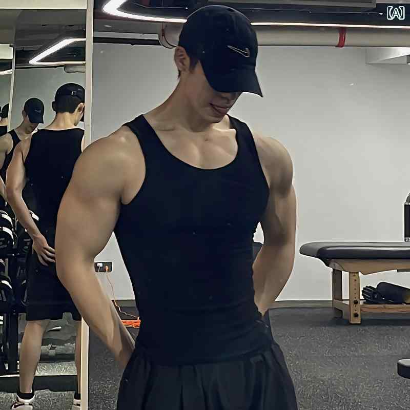 タンクトップ ユニセックス タンクトップ シンプル 筋トレ スポーツ マッスル ボディビル コットン 冬 フィットネス アメリカン ランニング アクティブ 綿 ...