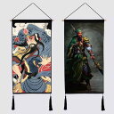 関羽 掛け軸 タペストリー 壁掛け 三国志 武将 仁王 壁面アート ファブリックアート インテリア 模様替え 店舗装飾 アート装飾 和モダン 唯一無二 贈り物