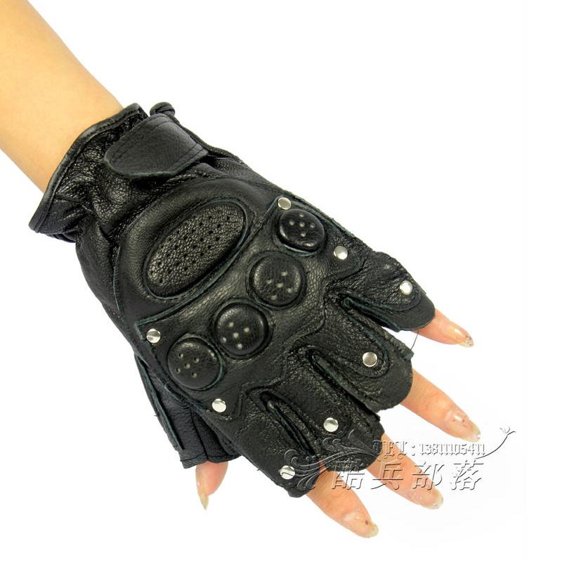 ハーフフィンガー グローブ メンズ スタッズ バイカー アウトドア 手袋 サイクリング パフォーマンス ダンサー ステージ クール ファッションアイテム