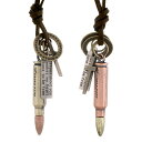 弾丸 ネックレス ペンダント 牛革 銃弾 ロケット型 クロス ミニマル 合金 アクセサリー メンズ プレゼント ギフト アンティーク レトロ ヴィンテージ タフ