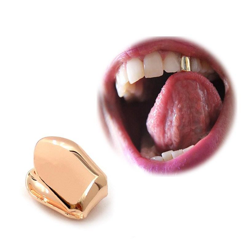 ヒップホップ 金歯 グリルズ 歯用 アクセ ゴールド シルバー ピンクゴールド 一本 銀歯 トゥース 飾り 装飾 歯形 ラッパー ブレース パフォーマンス ハロウィン イベント 映え 個性