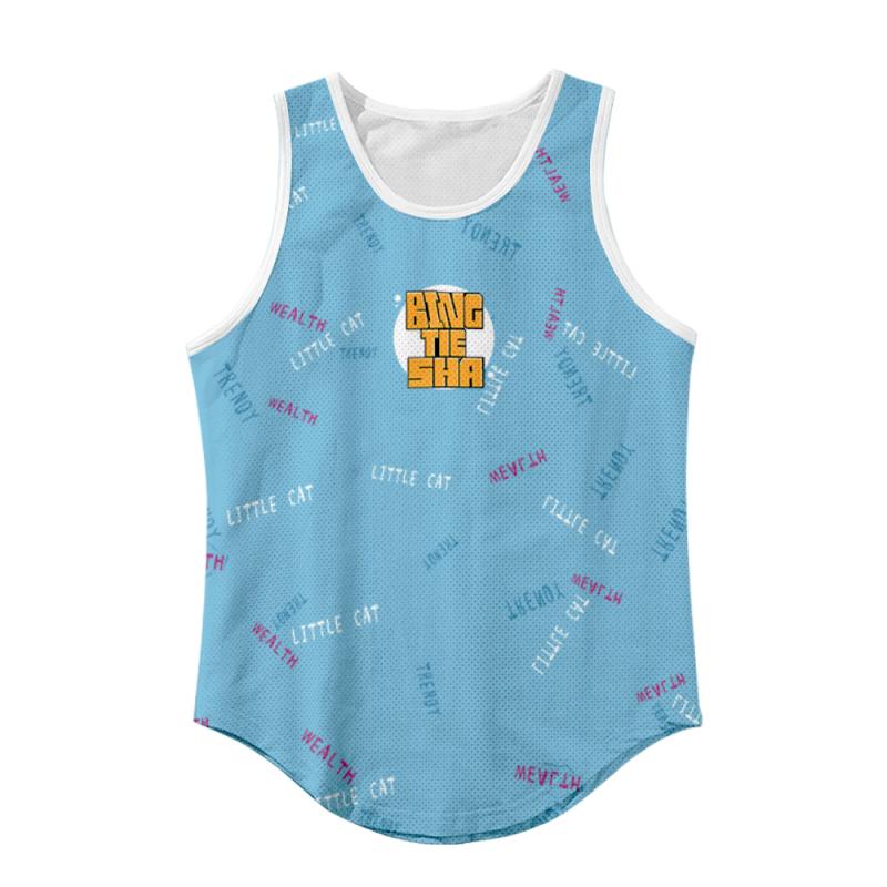 タンクトップ ノースリーブ ユニセックス カジュアル バスケ スポーツ ランニング ラウンドネック 速乾 プルオーバー 夏 スウェット メンズ レディース アウ...