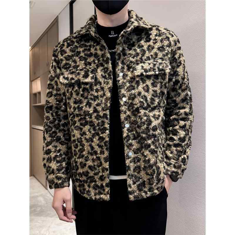 ジャケット ヒョウ柄 メンズ レオパード柄 アニマル柄 秋冬 綿 スタイリッシュ 厚手 ファッション 暖か..