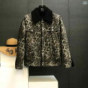ジャケット ヒョウ柄 男性用 Y2K 上着 エレガント ラムウール アウター 厚手 ハイエンド 韓国 ゆったり 黒 襟 ボア 暖かい 防寒着 秋冬 ショート 派手 ギャル ストリート 写真 映え 豹