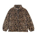ジャケット ジャンパー メンズ ユニセックス レディース 秋冬 ヒョウ柄 レオパード フェイクファー ふわもこ ラムウール ジップアップ アウター ギャル スト...