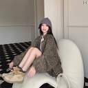 ジャケット アウター レオパード レディース メンズ 大きいサイズ スタンドカラー ヒョウ柄 長袖 秋冬 ゆったり 万能 ミドル丈 軽量
