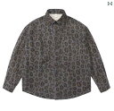 シャツ メンズ レオパード ヒョウ柄 迷彩 ダメージ加工 長袖 トップス レディース レトロ シルエット カジュアル ゆったり おしゃれ クール ストリート ユニセックス デイリーユース