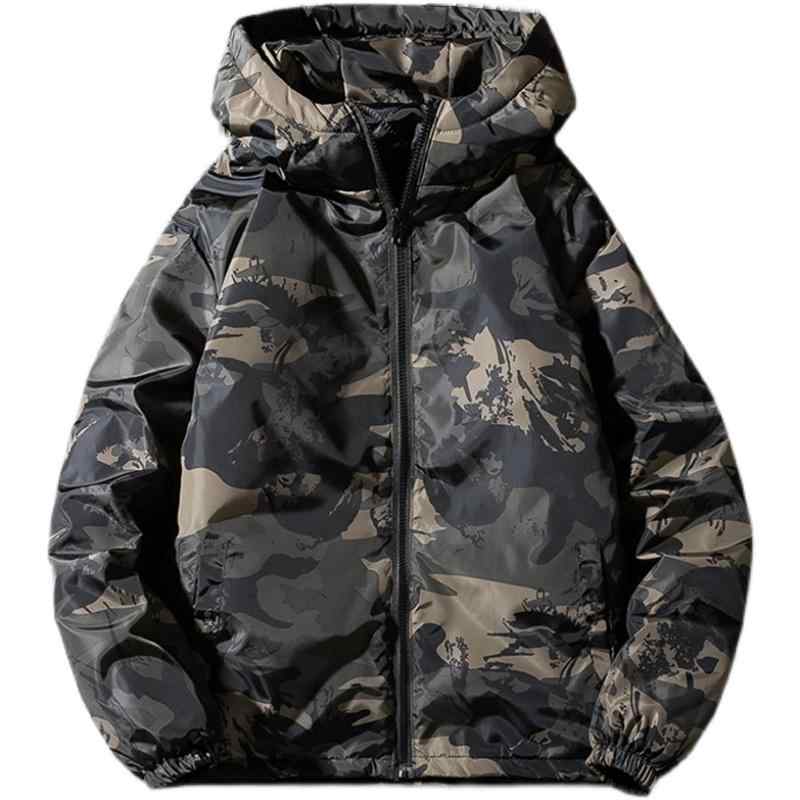 迷彩 ジャケット コート アウター おしゃれ ファッション カモフラージュ柄 メンズ 秋冬 綿 防汚 防寒 厚手 フード付き 暖かい 大きいサイズ カジュアル