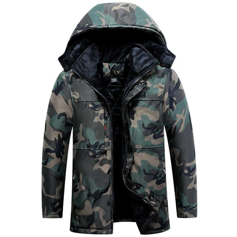 迷彩 ジャケット コート アウター おしゃれ ファッション カモフラージュ柄 冬 メンズ ミドル丈 作業着 防寒 綿 厚手 防水 大きいサイズ カジュアル アウ...