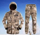 迷彩 ジャケット コート アウター おしゃれ ファッション カモフラージュ柄 男性 冬 綿 厚手 作業着 防寒 パンツ ズボン 大きいサイズ フード付き アウト...